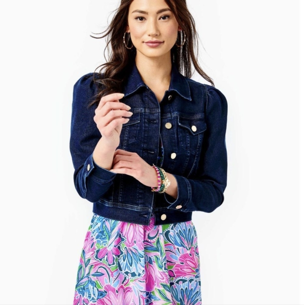 Lily Pulitzer Laylani Denim Jacket NWT medium